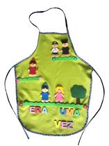 Avental pedagógico com 6 histórias