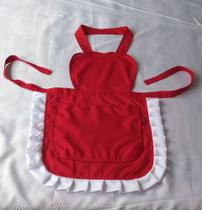 Avental personalizado vermelho/branco tecido oxford