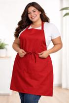 Avental Plus Size Oxford Bolso Grande Profissional Cozinha Confeitaria uniforme churrasque