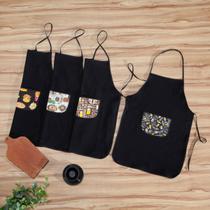 Avental Praticidade Preto Garçom Restaurante Cozinha Lanchonete 48x68 cm 100% Algodão Avental Praticidade Preto Garçom Restaurante Cozinha Lanchonete 48x68 cm 100% Algodão