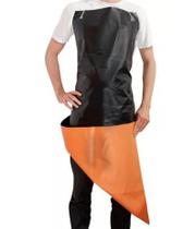 Avental PVC Forrado Laranja/Preto 120 X 70 KP1000 VINILSEG