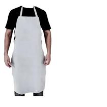 Avental Raspa Couro Soldador + 1 Par Luva Raspa Punho7 Ca