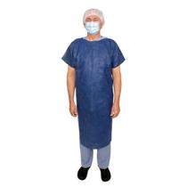 Avental Sem Manga Descartável Tecbond Azul 20g/m² Pacote 10