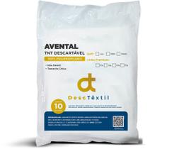 Avental TNT descartável 40g c/10 Desctextil Industria com mais de 5 anos no mercado