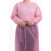 Avental Tnt Rosa Descartável Manga Longa 130x100cm 10 un