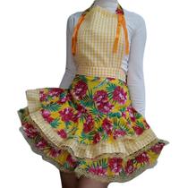 Avental/vestido festa junina adulto tamanho único - produto artesanal