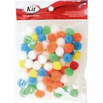 Aviamento Pompom Multicolor 15MM - Pacote com 80 Unidades Aviamento Pompom Multicolor 15MM - Pacote com 80 Unidades