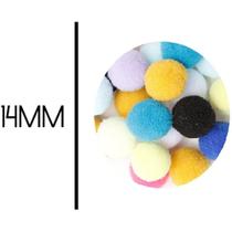 Aviamento Pompom Multicor 14MM C/100UNID. Aviamento Pompom Multicor 14MM C/100UNID.