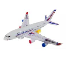 Avião Airlines A330: Brinquedo e Decoração com Luzes e Sons