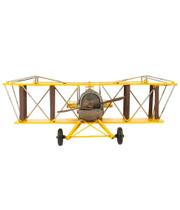 Avião Amarelo De Hélice 17x38x45cm Estilo Retrô - Vintage