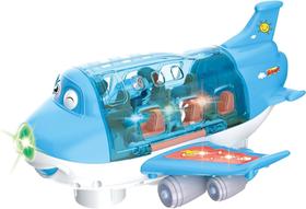 Avião Bate e Volta com Luz e Som Azul ZP01117 - Zoop Toys