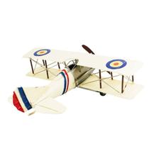 Avião Biplano Creme 12x31x36cm Estilo Retrô - Vintage Avião Biplano Creme 12x31x36cm Estilo Retrô - Vintage