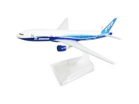 Avião Boeing 777 Miniatura Colecionável de Metal Escala 1:400 Com Base em Acrílico Decoração
