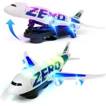 Avião Brinquedo Lançamento Com Som Luzes Gira 360 Graus Avião Brinquedo Lançamento Com Som Luzes Gira 360 Graus