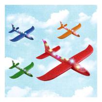 Avião Brinquedo Planador Isopor Com Led Voa De Verdade Infantil Diversão Avião Brinquedo Planador Isopor Com Led Voa De Verdade Infantil Diversão