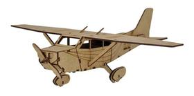 Avião Cessna Quebra Cabeça 3d Miniatura Em Mdf Personalizado