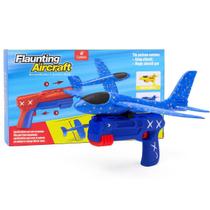 Avião Com Arma Lançadora Azul CBS0689 - Castela Avião Com Arma Lançadora Azul CBS0689 - Castela