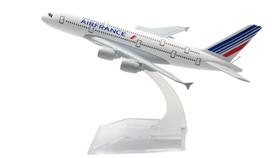 Avião Comercial Airbus A380 Air France - Miniatura de Metal 14,5 cm - Airplane Model