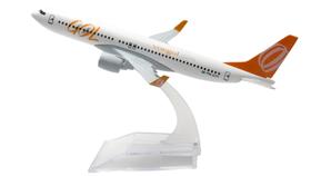 Avião Comercial Boeing 737 GOL Linhas Aéreas - Miniatura de Metal 15,5 cm - Airplane Model