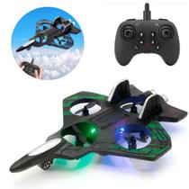 Avião Controle Remoto Stealth Drone Luz LED Infantil Presente Entrega Rápida Avião Controle Remoto Stealth Drone Luz LED Infantil Presente Entrega Rápida