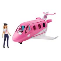 Avião da Barbie com Boneca Barbie Piloto Mattel - GJB33