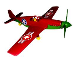 Avião de Brinquedo Aviãozinho de Brinquedo Plástico Vermelho