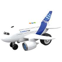 Aviao de Brinquedo Com Luz Som e Fricção 1:200 Branco