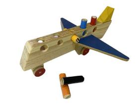 Avião de Brinquedo de Madeira - spezialle