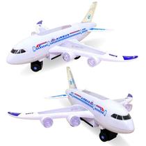 Avião De Brinquedo Infantil Com Sons Luz Bate Volta