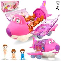 Avião De Brinquedo Musical Infantil Gira Bate Volta