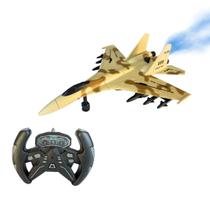 Aviao De Controle Remoto Jato Militar Recarregavel Não Voa