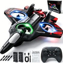 Avião de controle remoto RGIMF Foam Fighter Jet com luz vermelha Avião de controle remoto RGIMF Foam Fighter Jet com luz vermelha