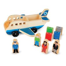 Avião de Madeira Melissa & Doug com Bonecos e Malas - Brinquedo Infantil