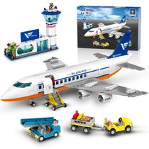 Avião de Passageiros CUBIMANA com LED - Brinquedo de Construção 53cm Avião de Passageiros CUBIMANA com LED - Brinquedo de Construção 53cm