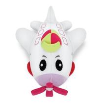 Avião de Pelúcia Branco e Vermelho 22 cm Antialérgico