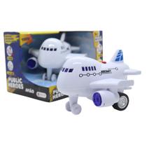 Avião Didatico Infantil Com Fricção Luz e Som Shiny Toys
