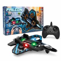 Avião Drone De Controle Remoto C/ Luz Falcon - Polibrinq