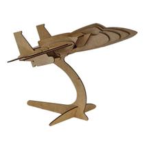 Avião F15 Eagle. Quebra Cabeça 3d. Miniatura Em Mdf