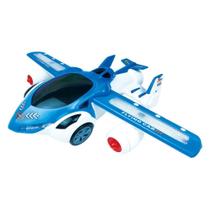 Avião Flying Car Bate e Volta 360 Musical com Luzes DM Toys