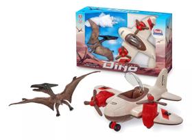 Avião Flying Dino 24cm Com Dinossauro - Usual Brinquedos