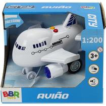 Aviao Fricçao com LUZ e Som Mega CITY BBR TOYS