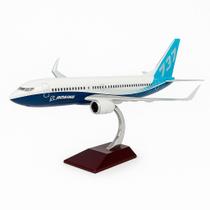 Avião Miniatura Boeing 737 Colecionável de Resina Escala 1:200 Com Base Expositora