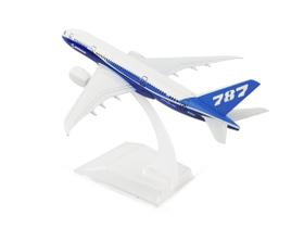 Avião Miniatura Boeing 787 Metal em Escala 1:400 Colecionável Base Acrílico Decoração Avião Miniatura Boeing 787 Metal em Escala 1:400 Colecionável Base Acrílico Decoração