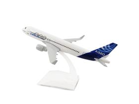 Avião Miniatura de Metal Airbus A320 em Escala 1:400 Colecionável Com Base em Acrílico Decoração de Mesa
