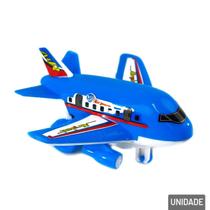 Avião Movido a Friccao de Plástico Color - Tudo em Caixa