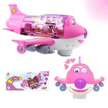 Avião Musical Infantil Com Luz Colorida E Som - Alzza