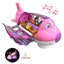 Avião Musical Infantil Gira 360 Com Som