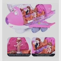 Avião Musical Rosa Personagens Bate, Volta E Gira 360e muito divertido.