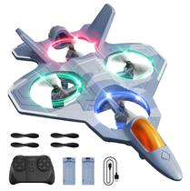 Avião RC 4DRC Foam para crianças e adultos com LED giratório de 360