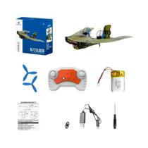 Avião RC Com Luz LED Controle Remoto 2.4G Modelo De Aeronave De Espuma Para Presentes De Crianças